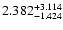 $2.382_{-1.424}^{\rm +3.114}$