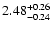 $2.48_{-0.24}^{\rm +0.26}$