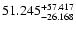 $51.245_{-26.168}^{\rm +57.417}$