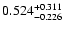 $0.524_{-0.226}^{\rm +0.311}$