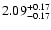 $2.09_{-0.17}^{\rm +0.17}$