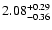 $2.08_{-0.36}^{\rm +0.29}$