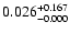 $0.026^{\rm +0.167}_{-0.000}$