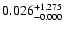 $0.026_{-0.000}^{\rm +1.275}$