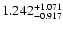 $1.242_{-0.917}^{\rm +1.071}$