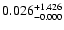 $0.026_{-0.000}^{\rm +1.426}$