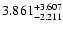 $3.861_{-2.211}^{\rm +3.607}$