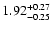 $1.92_{-0.25}^{\rm +0.27}$