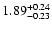 $1.89_{-0.23}^{\rm +0.24}$