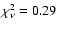 $\chi^{2}_{\nu}=0.29$