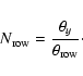 \begin{displaymath}N_{\rm row} = \frac{\theta_y}{\theta_{\rm row}}\cdot
\end{displaymath}