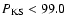 $P_{\rm KS} <99.0$