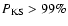$P_{\rm KS} >99\%$