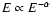 $E\propto E^{-\alpha}$