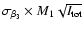 $\sigma _{\beta _3}\times {M_1\sqrt {I_{\rm tot}}}$
