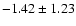 $-1.42 \pm 1.23$
