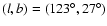 $(l,b)=(123^{\circ},27^{\circ})$