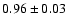 $ 0.96 \pm 0.03 $