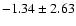 $ -1.34 \pm 2.63$