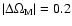 $\vert\Delta \Omega_{\rm M}\vert = 0.2$