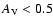 $A_{\rm V} < 0.5$