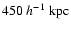 $450~h^{-1}~{\rm kpc}$