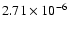 $2.71 \times 10^{-6}$