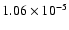 $1.06 \times 10^{-5}$