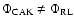 $\Phi_{\rm CAK} \neq \Phi_{\rm RL}$