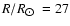 $R/R_{\hbox{$\odot$ }} = 27$