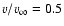 $v/v_{\infty} = 0.5$