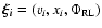 $\vec{\xi_{i}} = (v_{i}, x_{i} , \Phi_{\rm RL})$