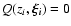 $Q(z_{i}, \vec{\xi_{i}}) = 0$