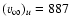 $(v_{\infty})_{u} = 887$