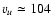 $v_{u} \simeq 104$