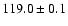 $119.0\pm0.1$