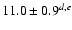 $11.0\pm0.9^{{d,e}}$