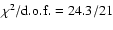 $\chi^2/{\rm d.o.f.}=24.3/21$