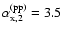 $\alpha_{\rm x,2}^{\rm (pp)}=3.5$