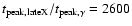 $t_{\rm peak,late X}/t_{{\rm peak},\gamma}=2600$