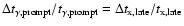 $\Delta t_{\gamma,{\rm prompt}}/t_{\gamma,{\rm prompt}}=\Delta t_{\rm x,late}/t_{\rm x,late}$