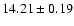 $14.21\pm0.19$