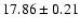 $17.86\pm0.21$