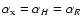 $\alpha _{\rm x}=\alpha _H=\alpha _R$