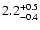 $\rm 2.2_{-0.4}^{+0.5}$