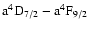 ${\rm a}^4 {\rm D}_{7/2}- {\rm a}^4 {\rm F}_{9/2}$