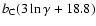 $b_{\rm C}(3 \ln \gamma+18.8)$