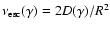 $\nu_{\rm esc}(\gamma)= 2
D(\gamma)/R^2$