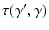 $\displaystyle \tau(\gamma',\gamma)$