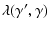 $\displaystyle \lambda(\gamma',\gamma)$